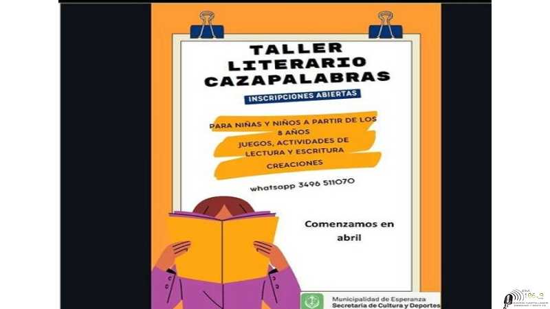 Taller literario para niños a partir de los 8 años comienza en abril Cel 511070 para inscribirse