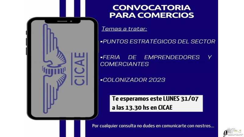 Lunes 31 Julio convocan en el CICAE