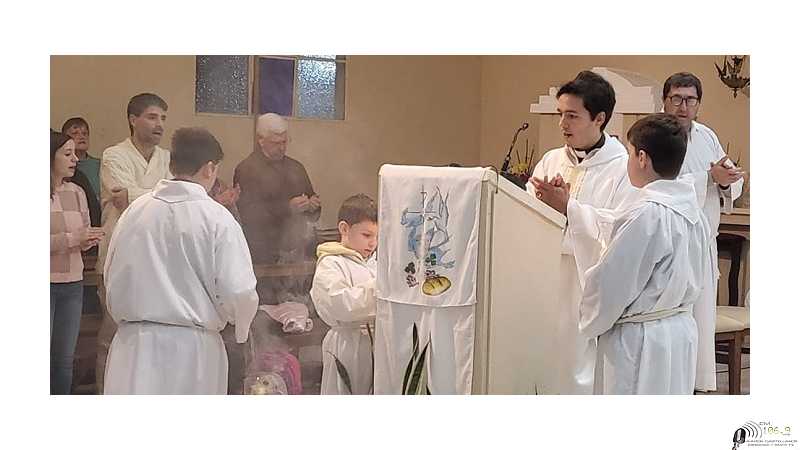 Capilla San José Obrero -Esperanza Domingo de fiesta a la Santísima Trinidad. Nos visito el padre Federico.(VER 10 FOTOS)
